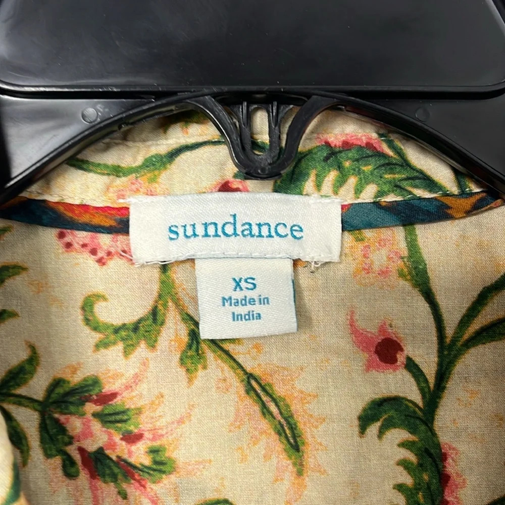 Sundance Floral Ease Patchwork Button Down Long S… - image 3